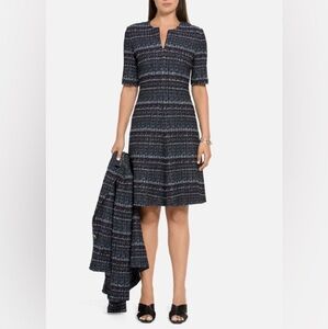 St. John jacket and dress set: boucle tweed Midi Dress with matching jacket